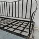 Canapé de jardin ancien pliant en fer forgé – style français