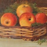 Peinture de G.Godinet "Pommes dans un panier"