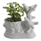 Vintage white porcelain dove planter