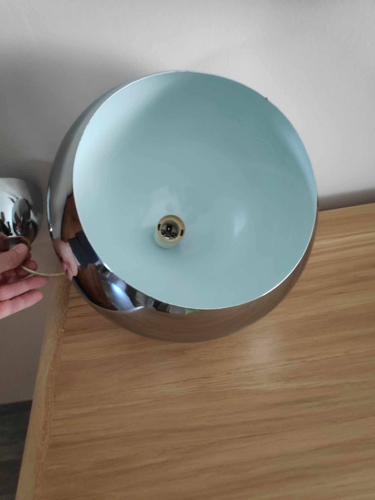 Chrome pendant light