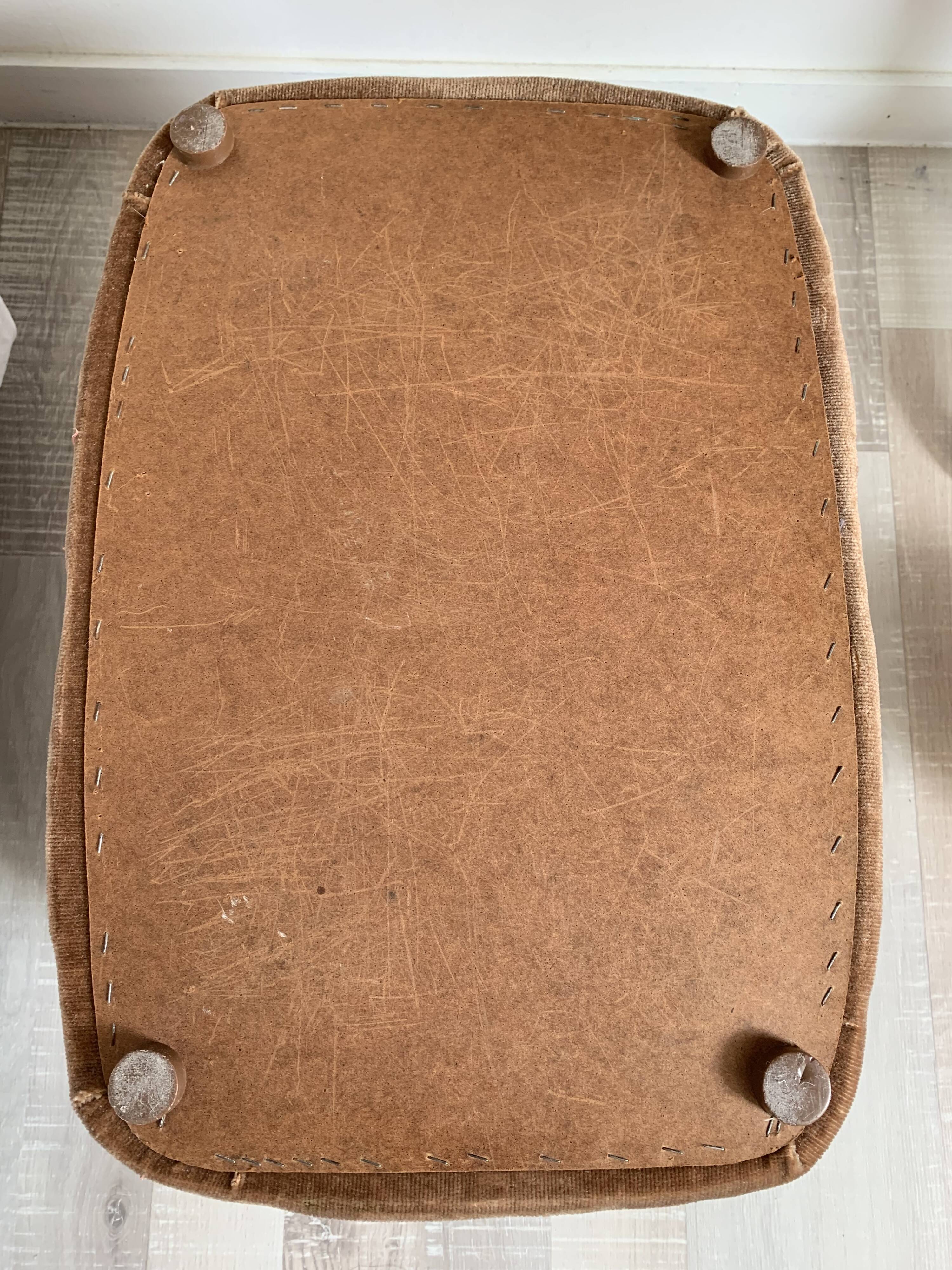 Velvet vintage ottoman