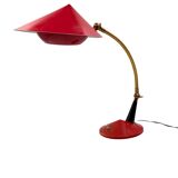 Mid century red desk Lamp, Stilux Milan Italy 1960 ca.