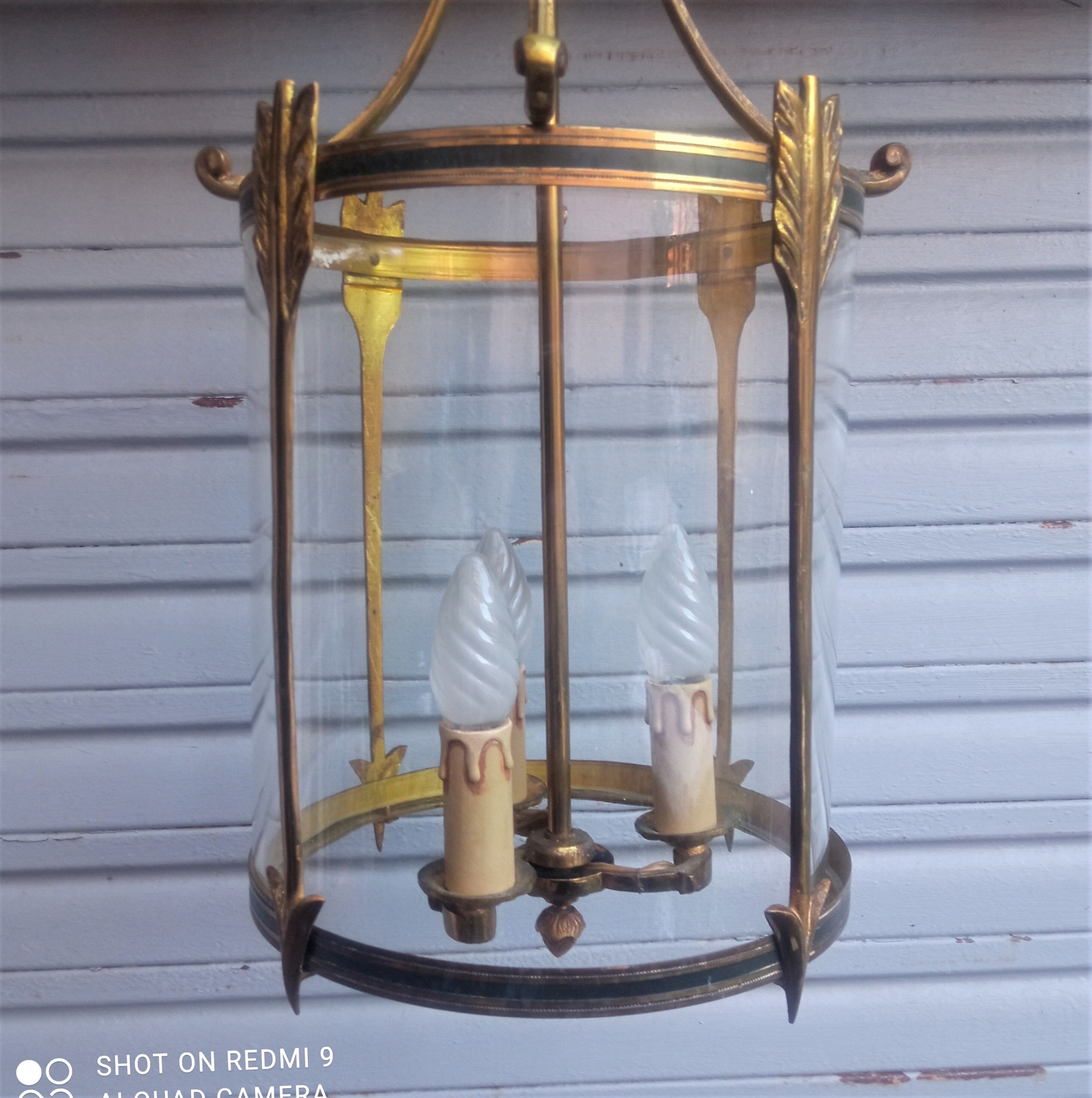 Bronze and brass lantern in Empire style - 4,400 kg!