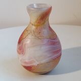 Murano hand-blown glass vase agate décor 1960/1970