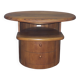 Solid teak oval coffee table with swivel top by Silkeborg, Denmark 1960s