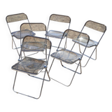6 Plia chairs - Giancarlo Piretti - Castelli