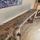 Ancien établi de menuisier – Console en bois massif