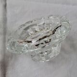 2 low crystal candlesticks