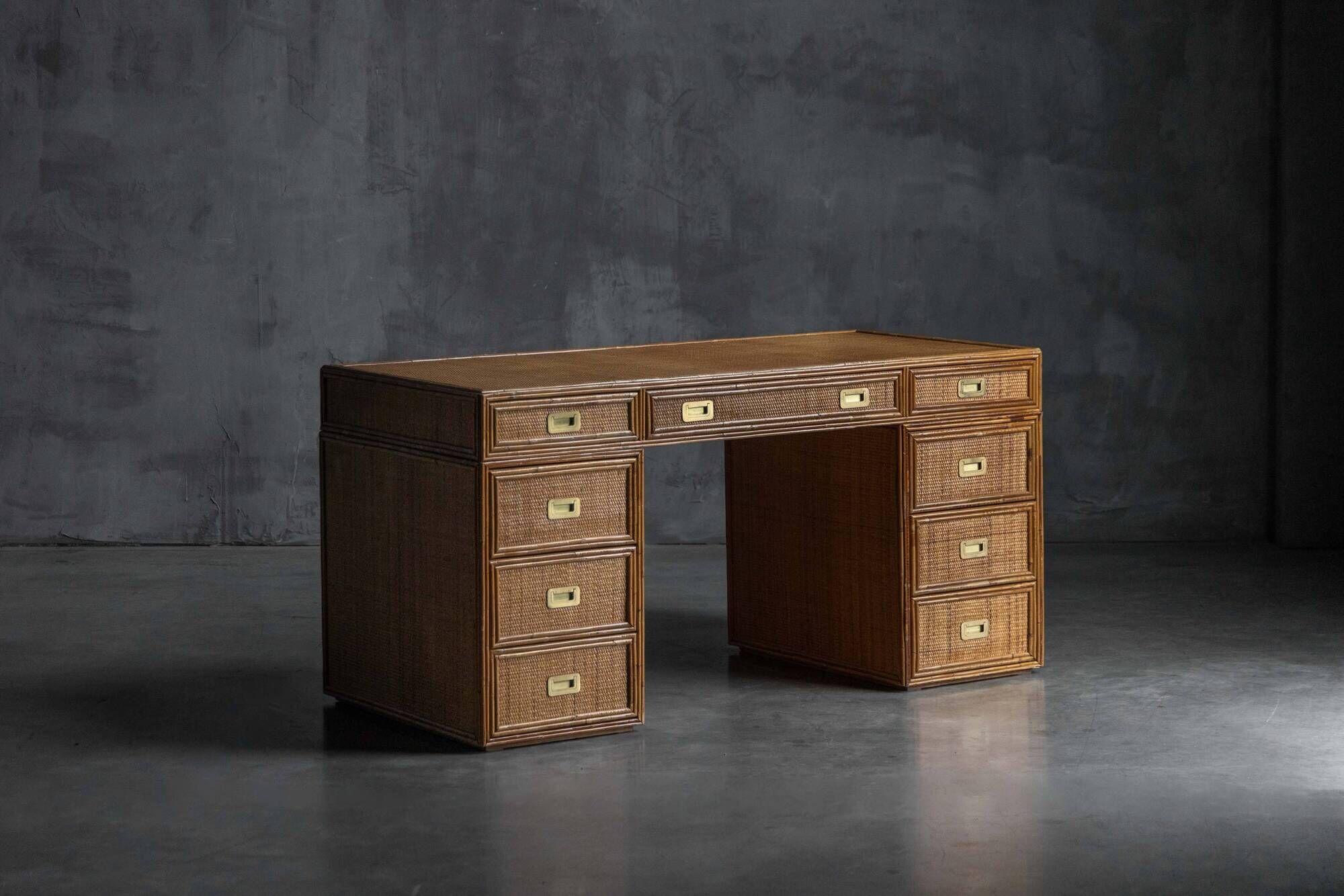 Bureau en Bambou par Vivai Del Sud, Italie, 1970s