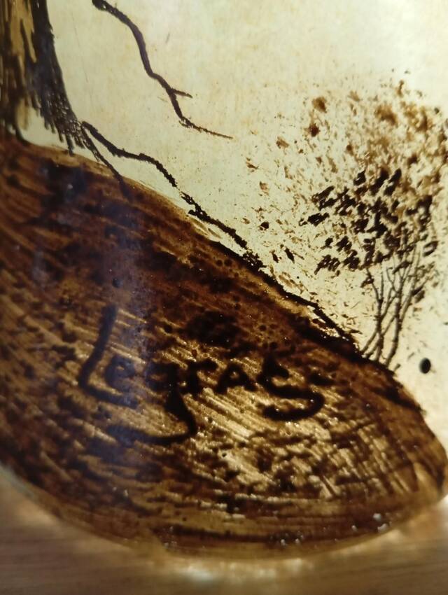 Hexagonal section tapered vase – Art Nouveau period