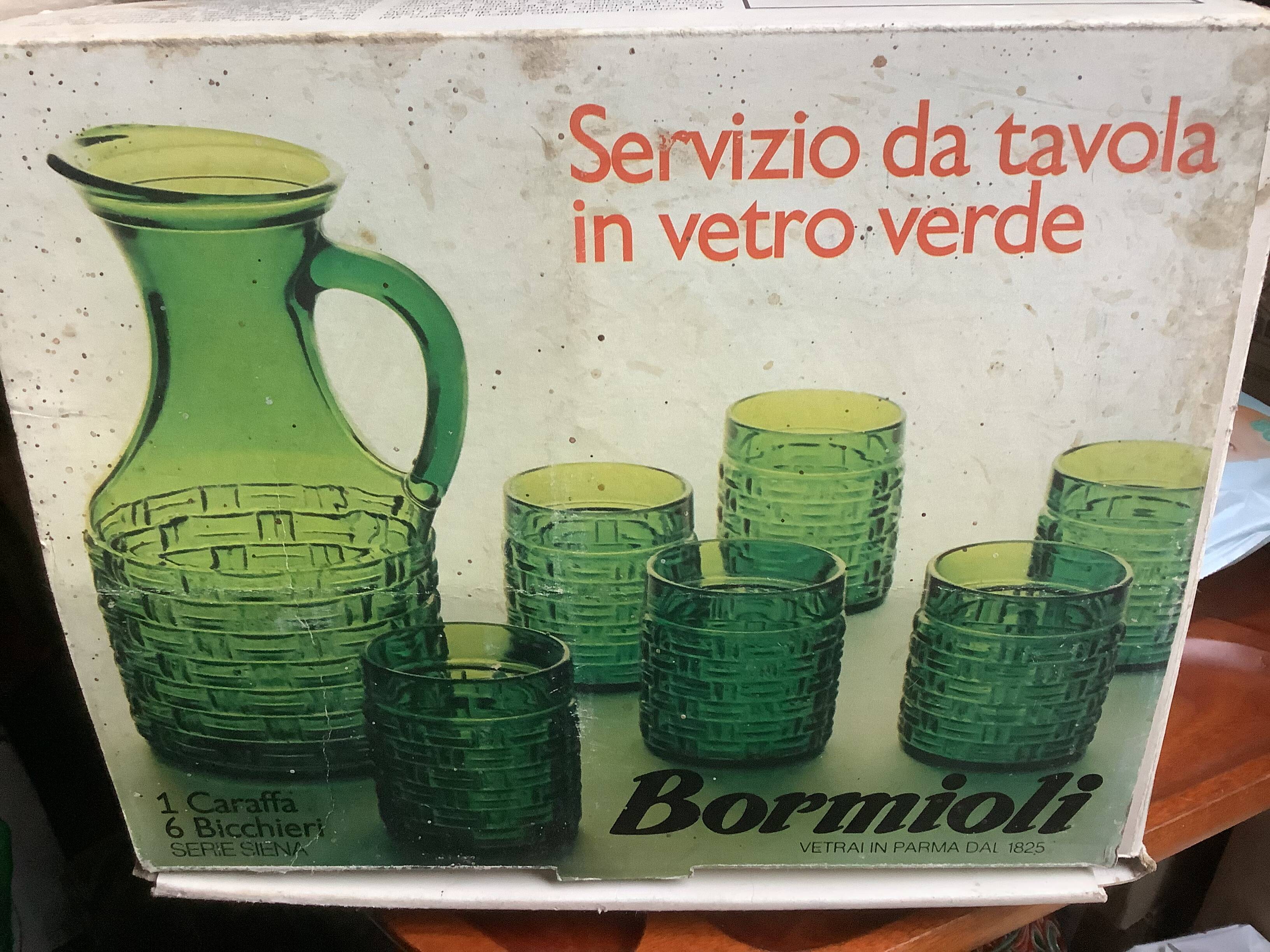 Bormioli Italy orangeade service pitcher glasses