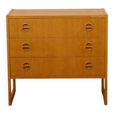 Commode vintage   3 tiroirs   Arne Wahl Iversen   Chêne