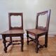Pair of old children's chairs made of solid wood