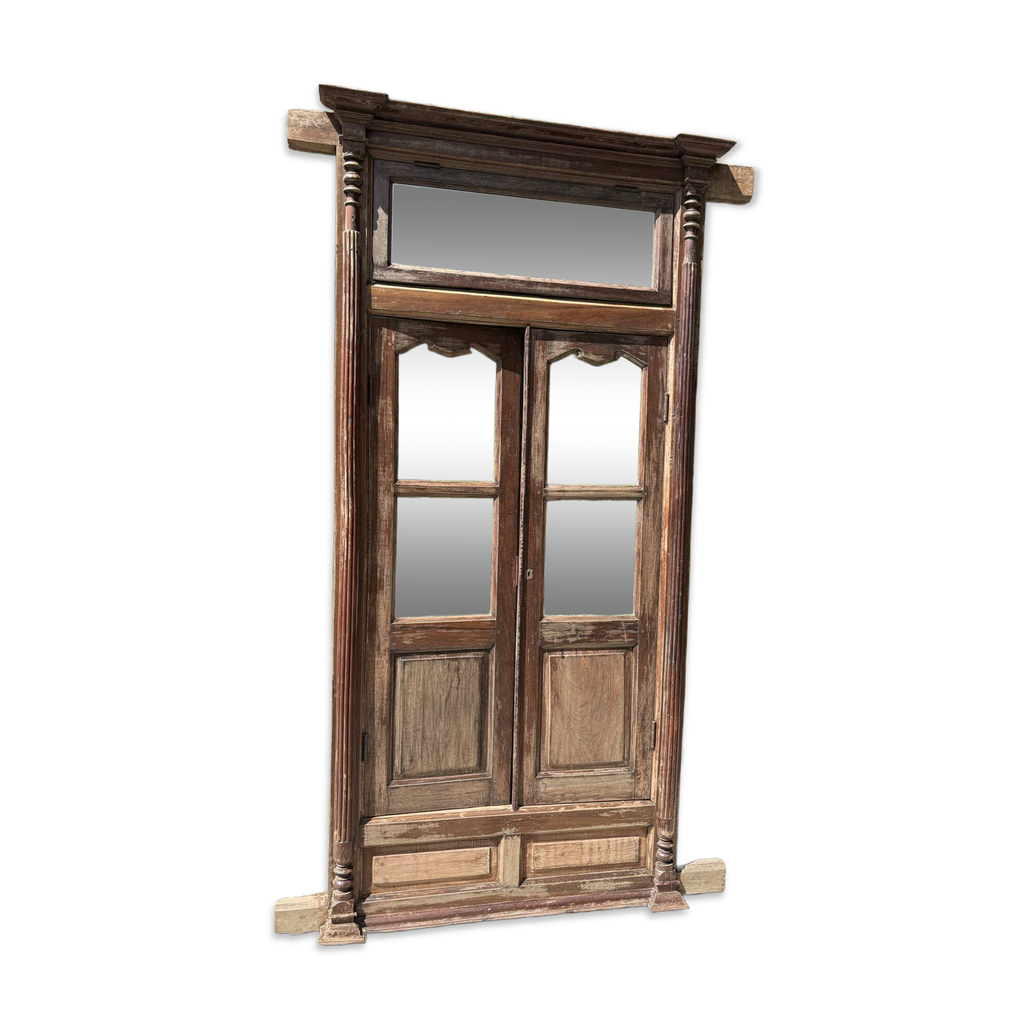 Old double-leaf door - mirror