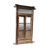 Ancienne porte double vantail - miroir