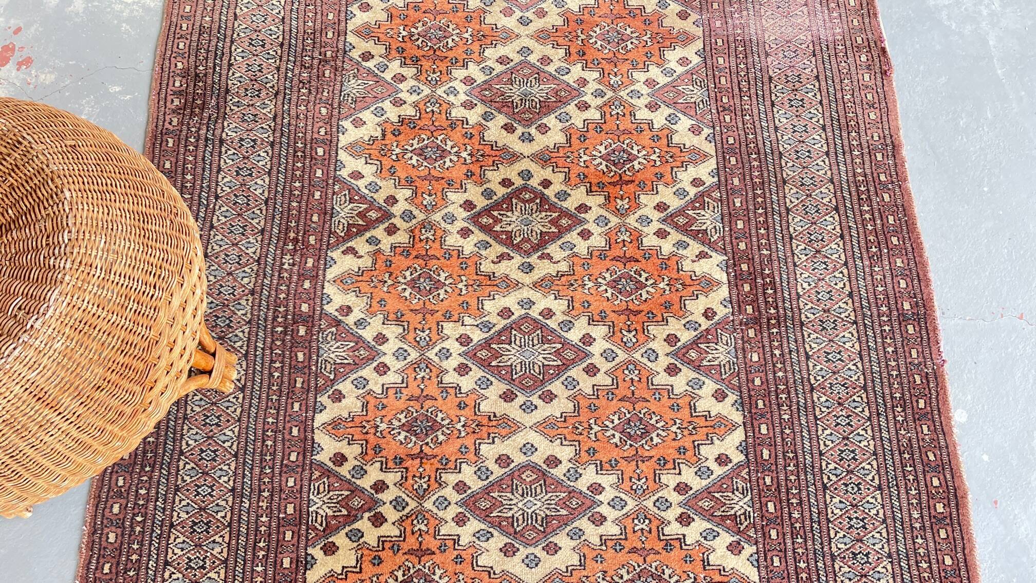 Tapis oriental pakistan gris-pourpre 196cm x 126cm