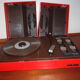 electrophone turns battery discs orange sector 1970