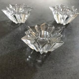 Set of 3 vintage table candle holders star shape