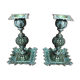 Pair of late 19th century bronze candlesticks