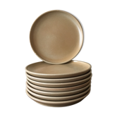 Lot of 8 plates to dessert in sandstone of Niderviller