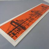 Brooklyn Bridge, New York, 1970s, Acrylic on Wood, Framed