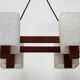 Scandinavian chandelier in perspex and teak from the 60s/70s.