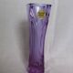 Violet mauve cut crystal soliflore vase, Cristal d’Arques