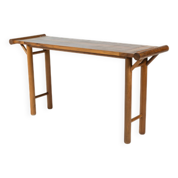 Console du milieu du siècle, noyer, Italie, années 1970