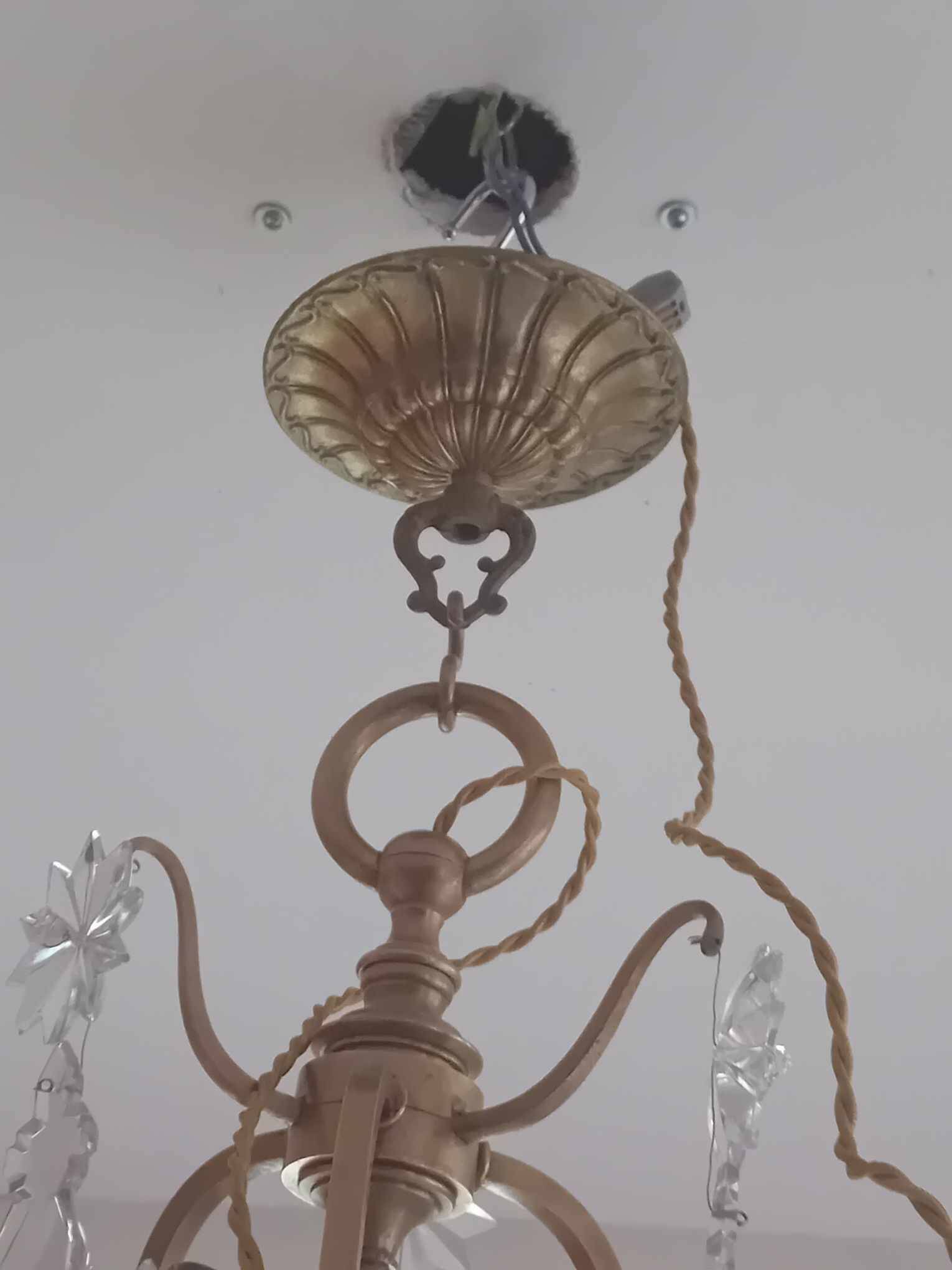 Large crystal chandelier from the 1st half of the 20th century.