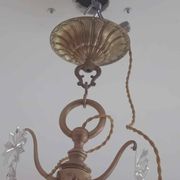 Large crystal chandelier from the 1st half of the 20th century.