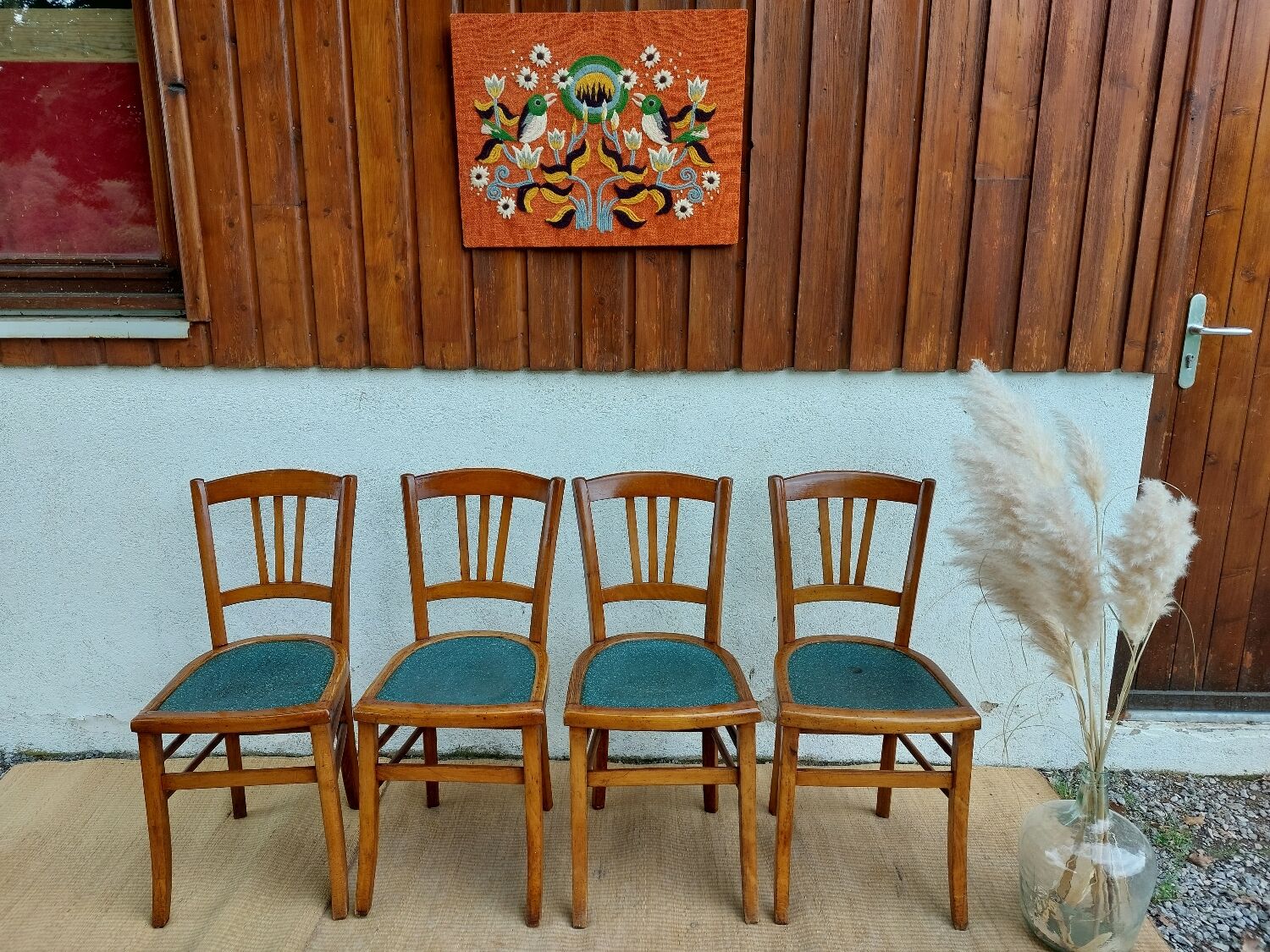 4 Mado wooden chairs, bistro