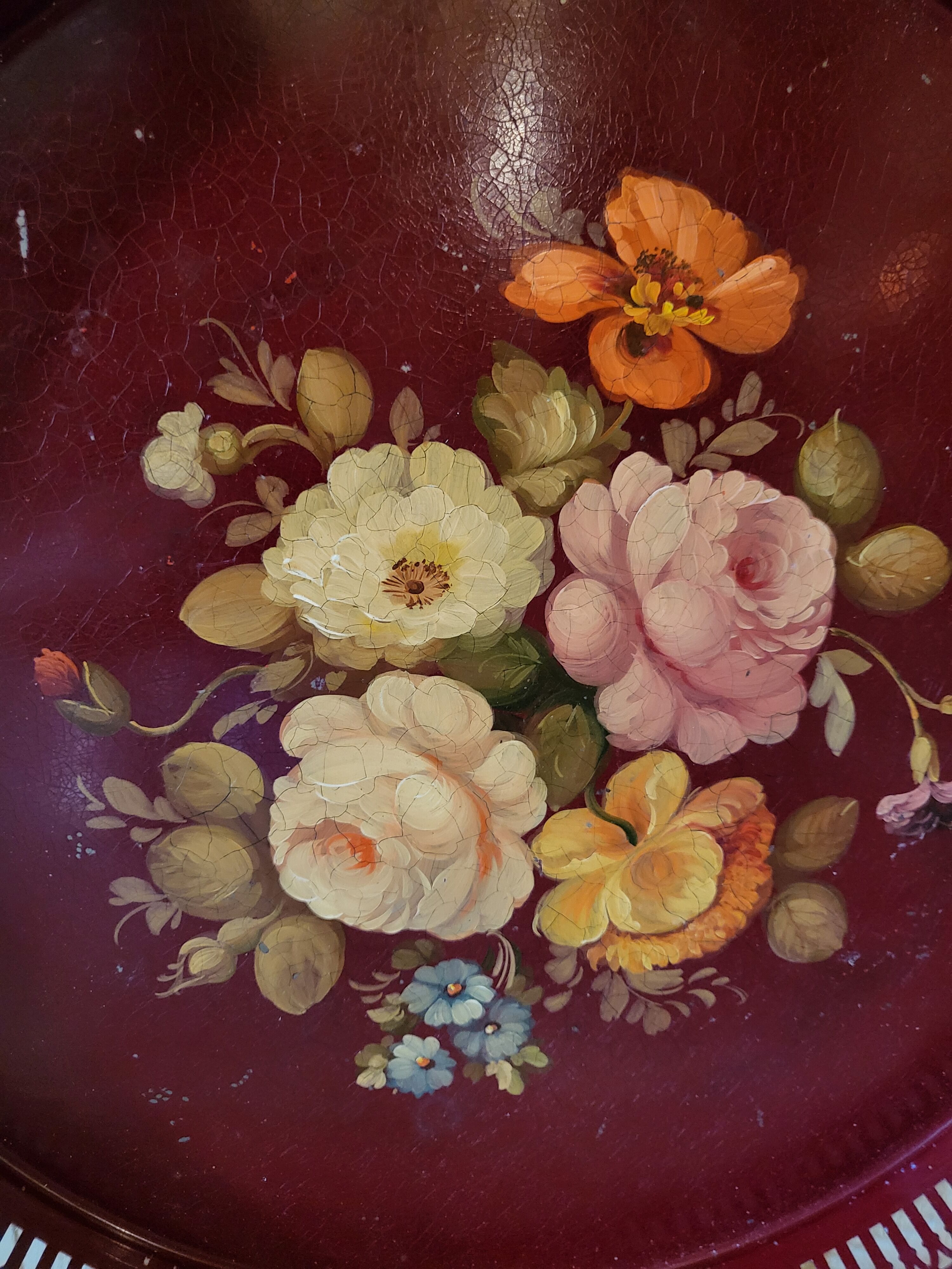 Old painted sheet metal top