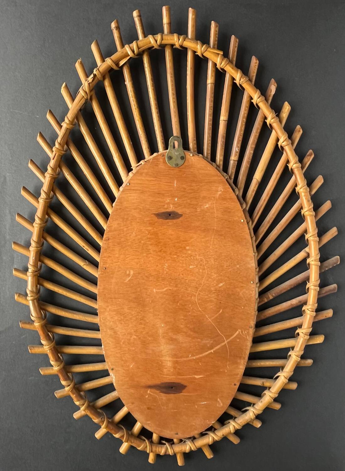 Vintage rattan mirror
