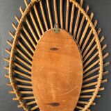 Vintage rattan mirror