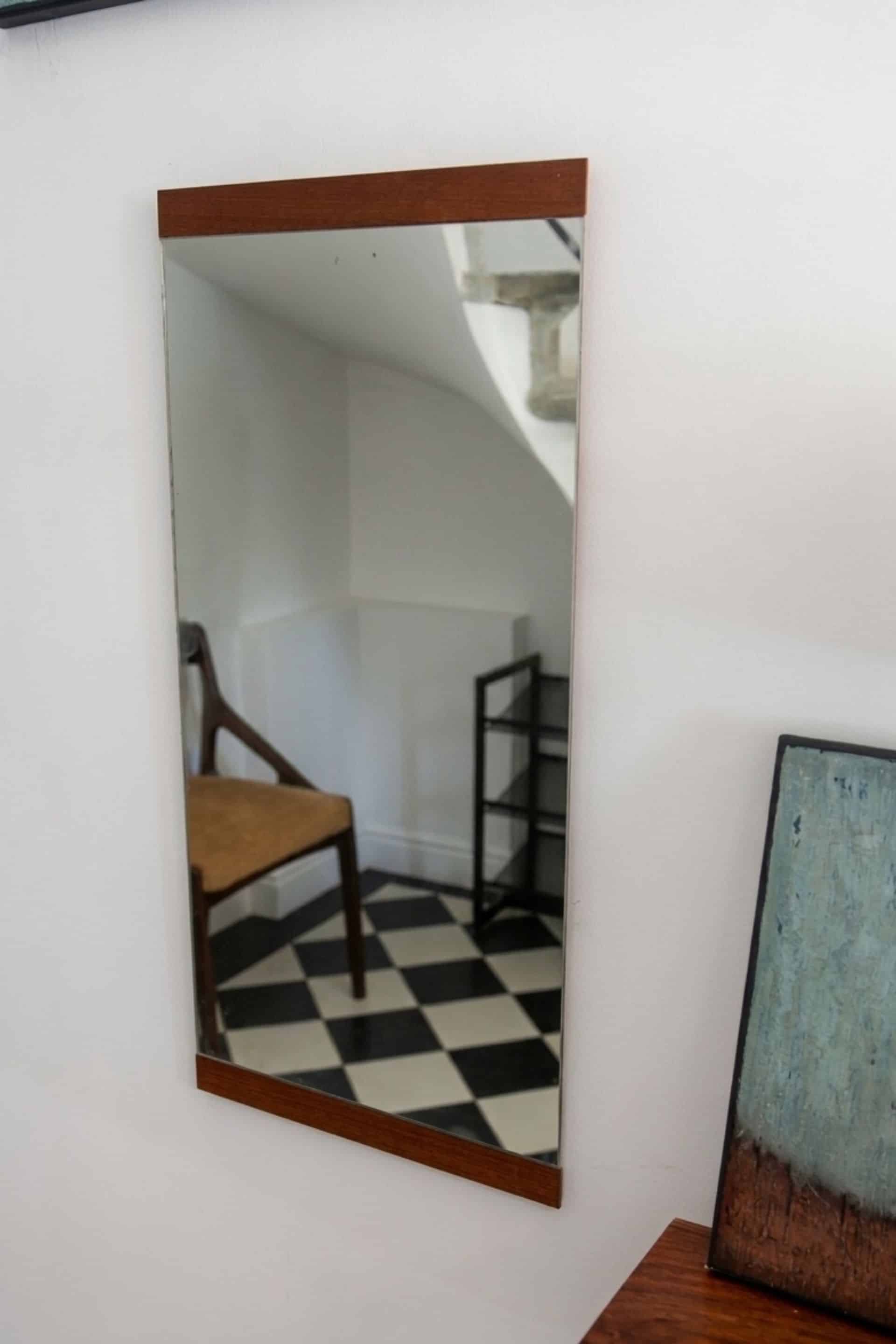 Scandinavian design mirror, 70s-80s