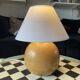 Lampe vintage en bois tourné massif
