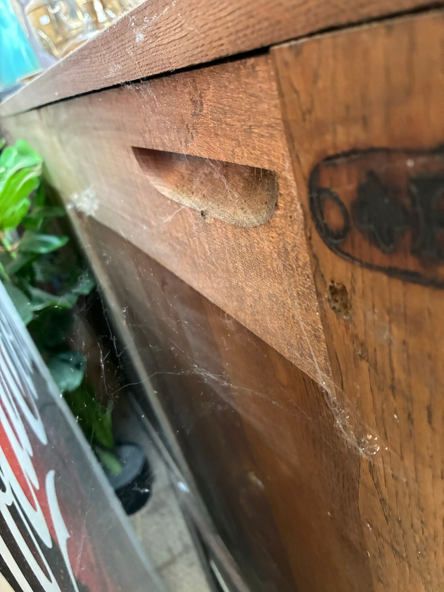 Antique piece of furniture with 12 drawers