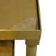 Design set of 3 nesting tables brass copper glass gold style maison jansen