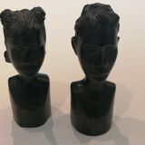 Bust African man and woman