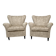 Attributed Gio Ponti Mid-Century Modern Italian Velvet Armchairs for ISA