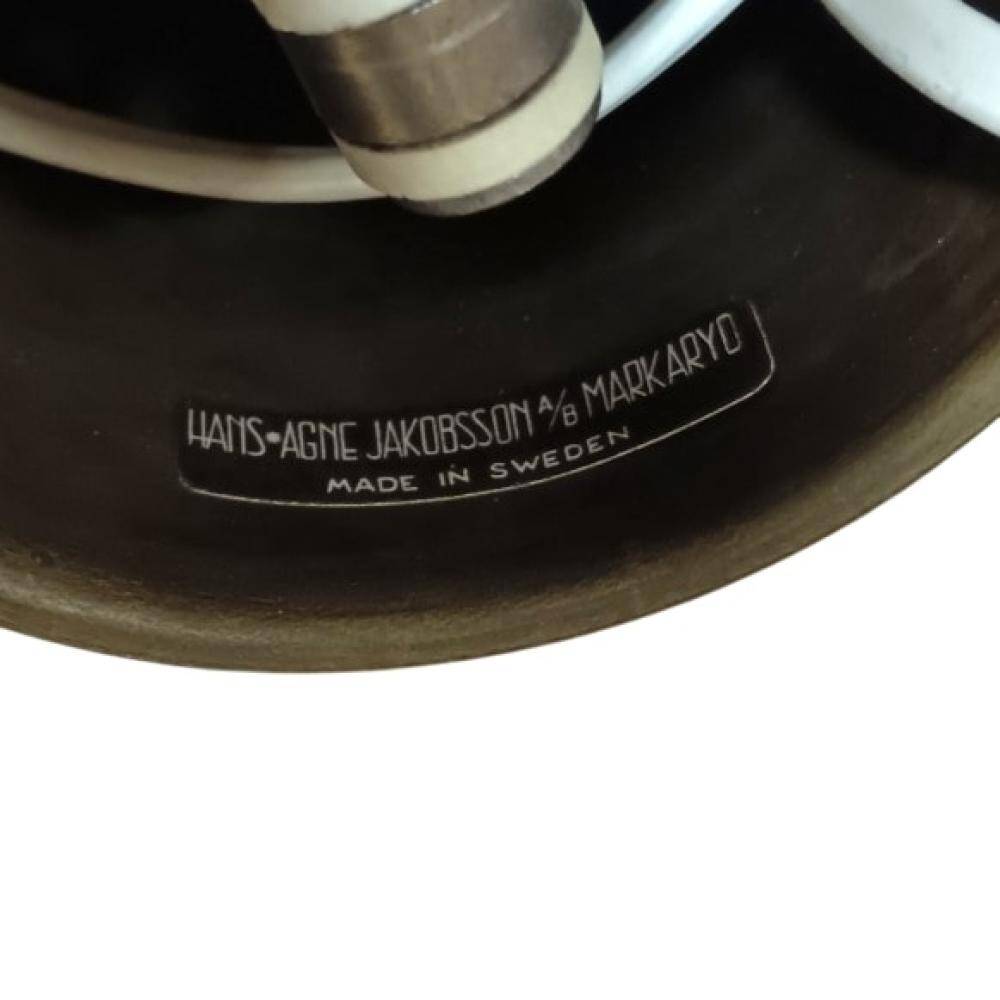 Hans-agne jakobsson scandinavian lamp pair b-221 brass (tynell pape)