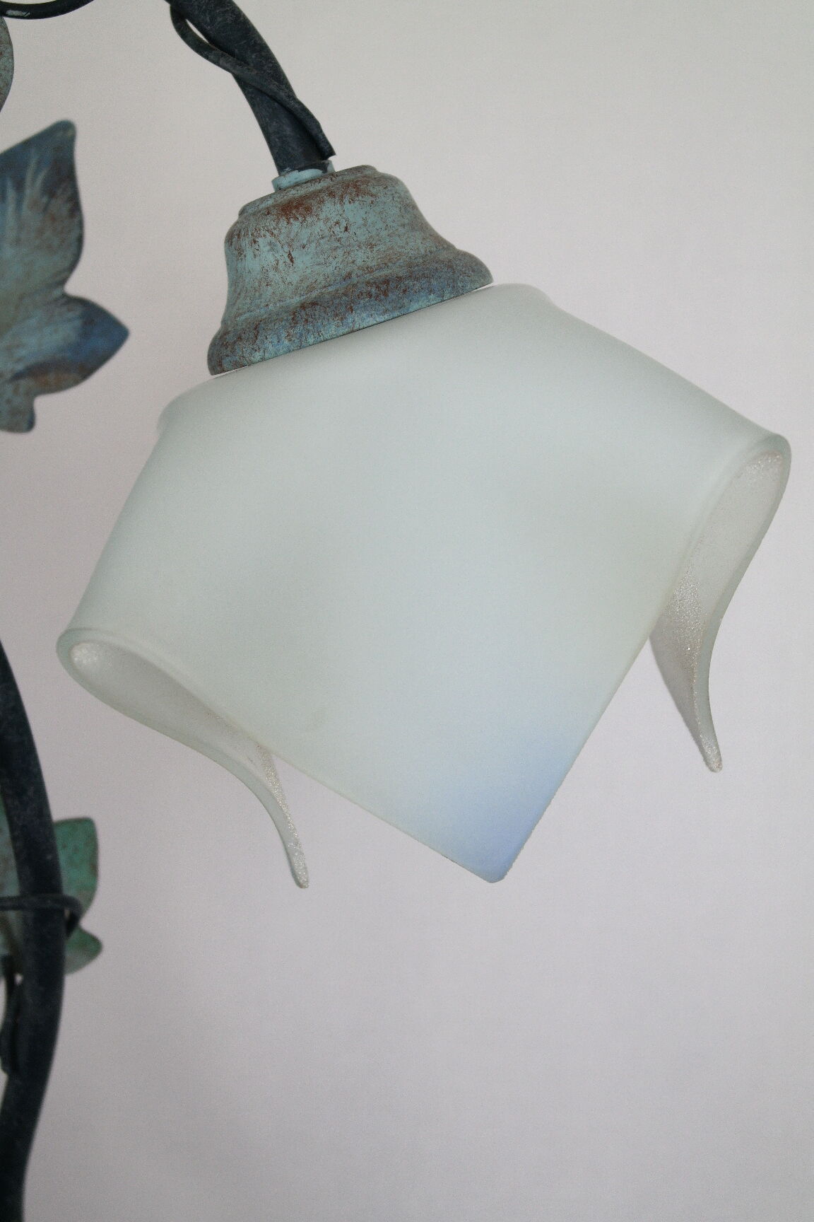 Table lamp in metal and frosted glass by Jean-Pierre Ryckaert, collection "Louisiane" 60's