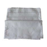 Drap ancien brode main début XXé