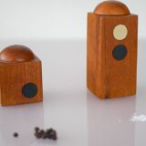 Set of Danish modernist teak salt and pepper shakers, set of 2.