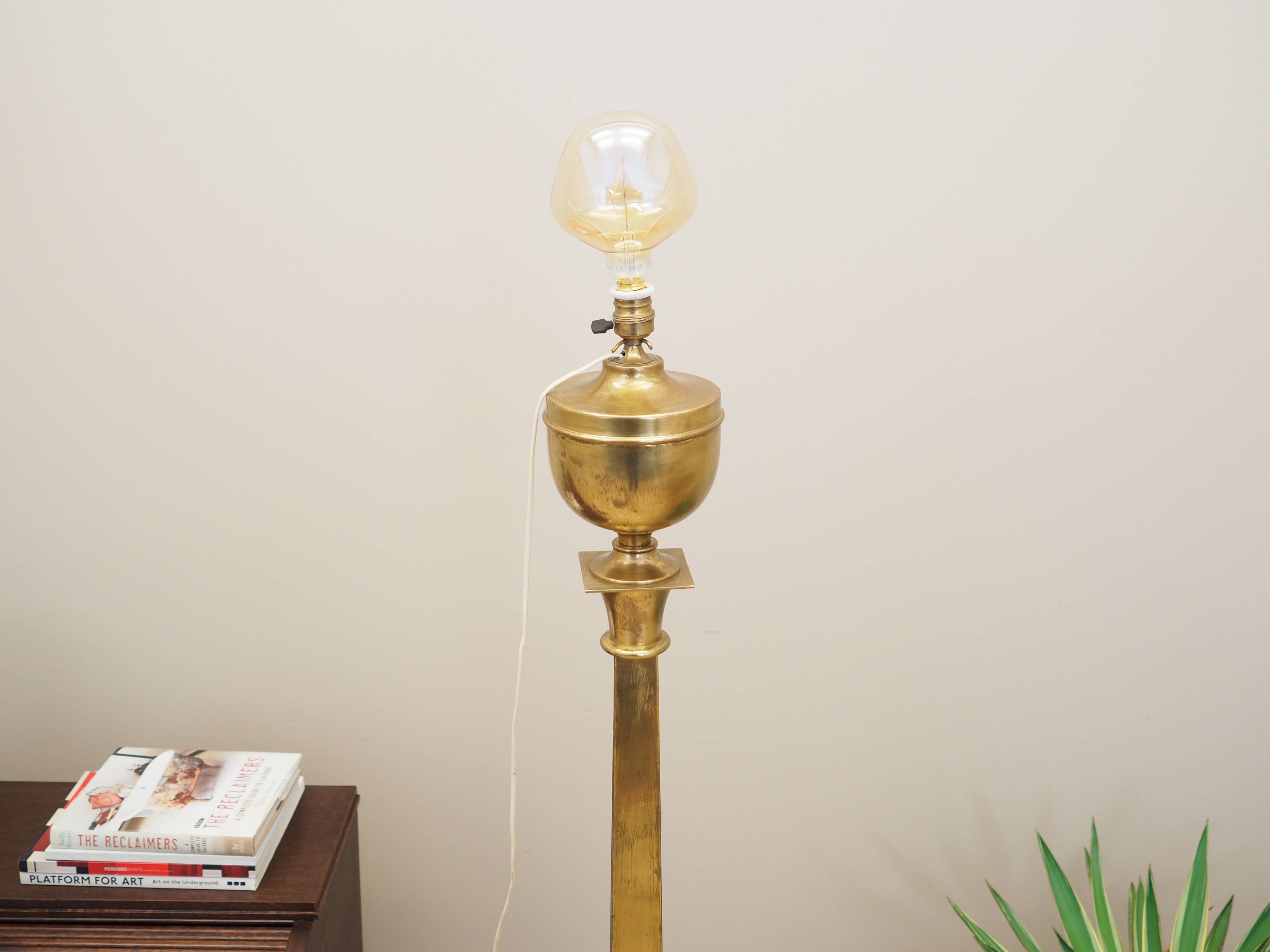 Brass lamp, Danish design, 1960s, production: Denmark