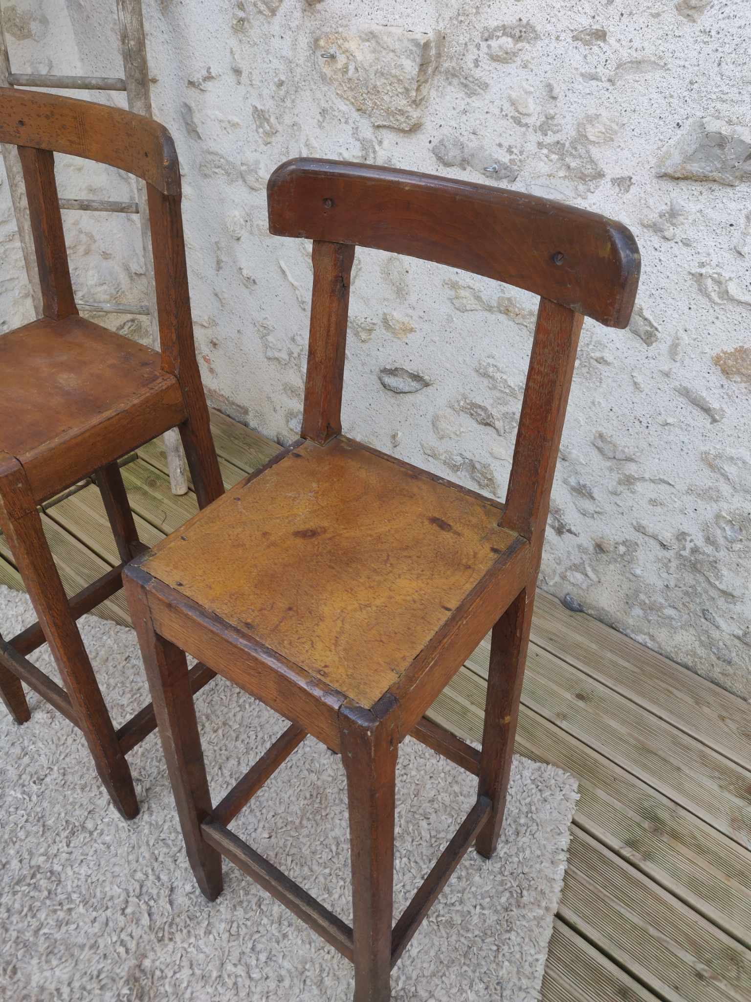 Antique bistro high chairs