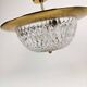 Brass and Crystal Ceiling Lamp from the 1960s by Tyringe for Orrefors, Sweden