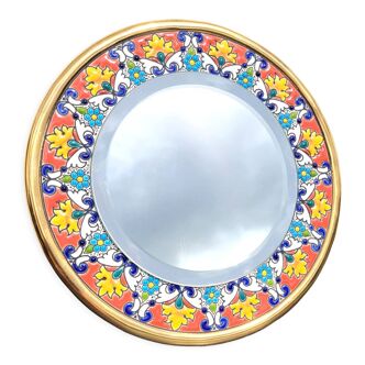 Ceramic mirror enamels Spain 22cm