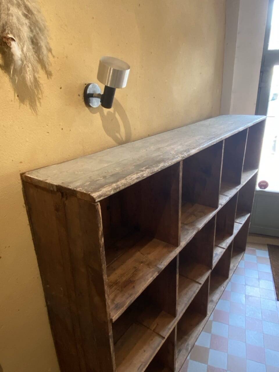 Antique workshop cabinet with drawers