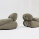 Vintage Adriano Piazzesi Okay armchairs 1970s Italy, set of 2